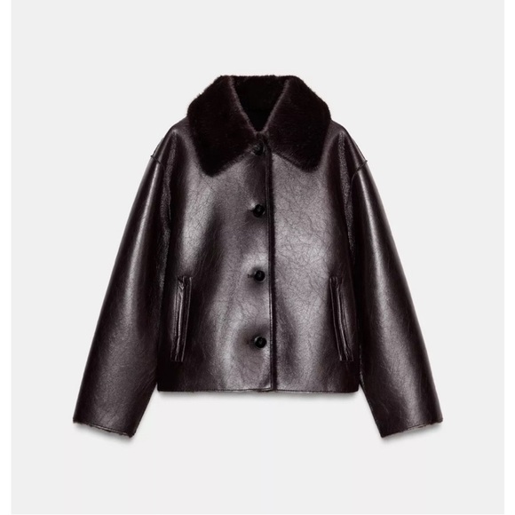 Zara Jackets & Blazers - Zara Reversible Leather Faux Fur Jacket